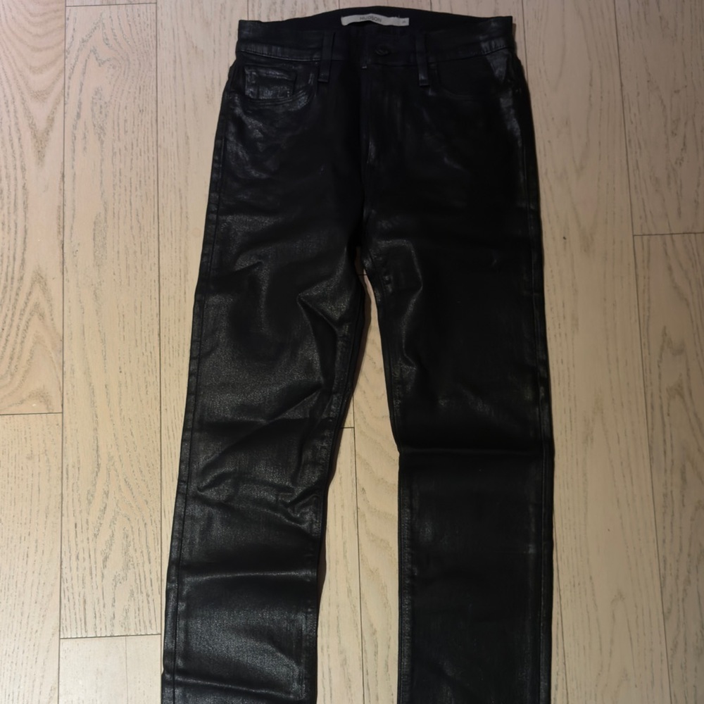 NWT Hudson Barbara Black Coated Jeans